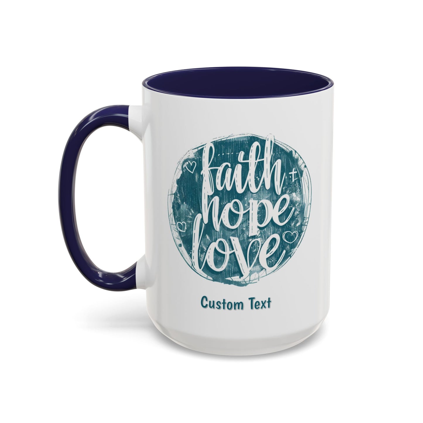 Retro Faith Hope Love Coffee Cup 15 Oz, This is the perfect gift for your Christian friend, wife, daughter or teacher!