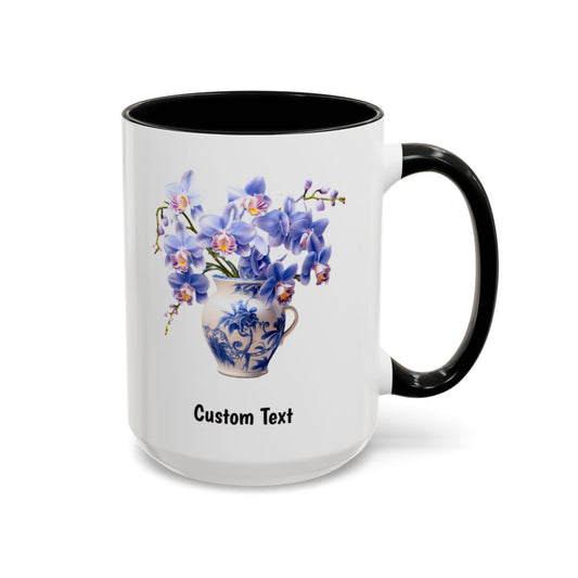 Blue Orchid Vase Coffee Mug 15oz Mirror