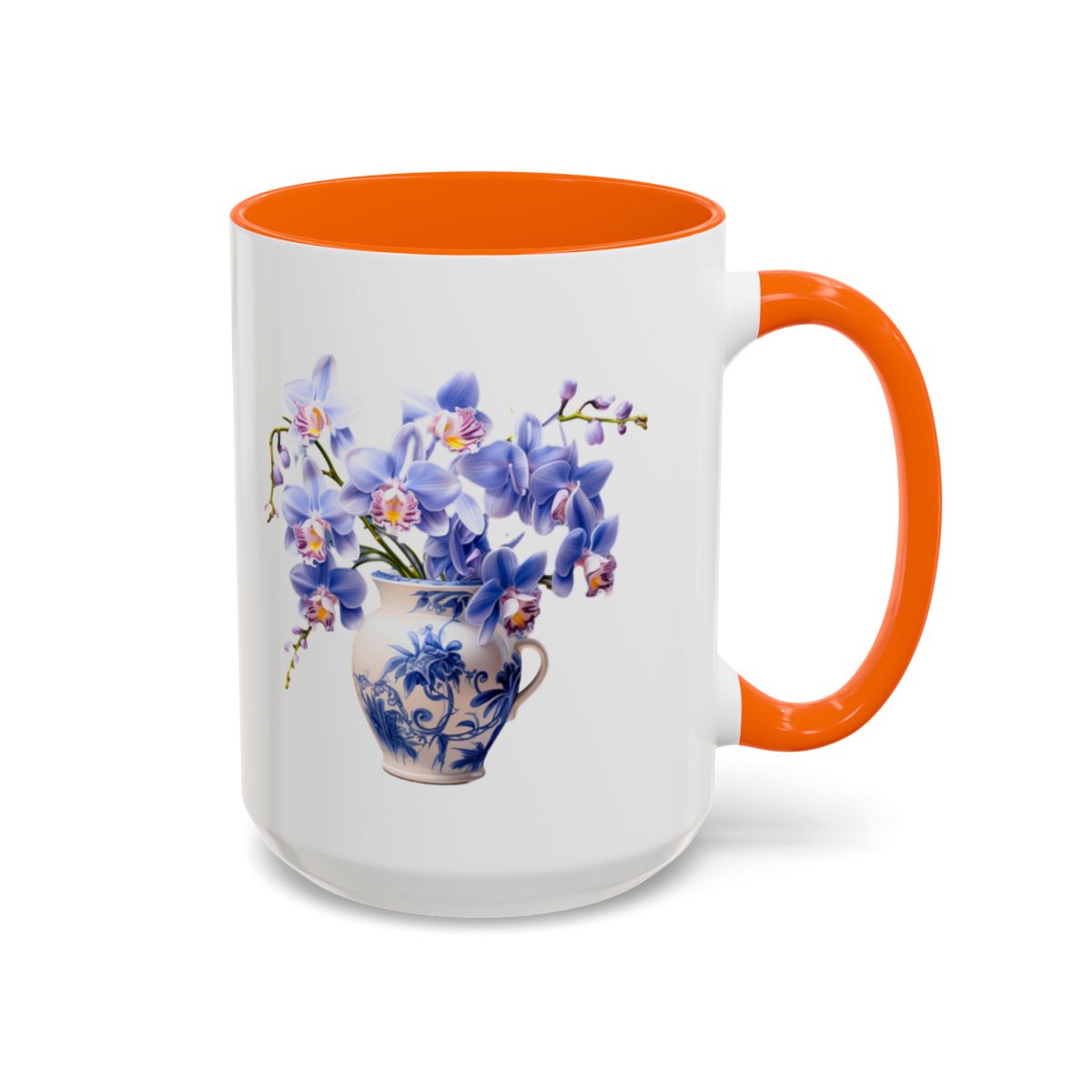 Blue Orchid Vase Coffee Mug 15oz
