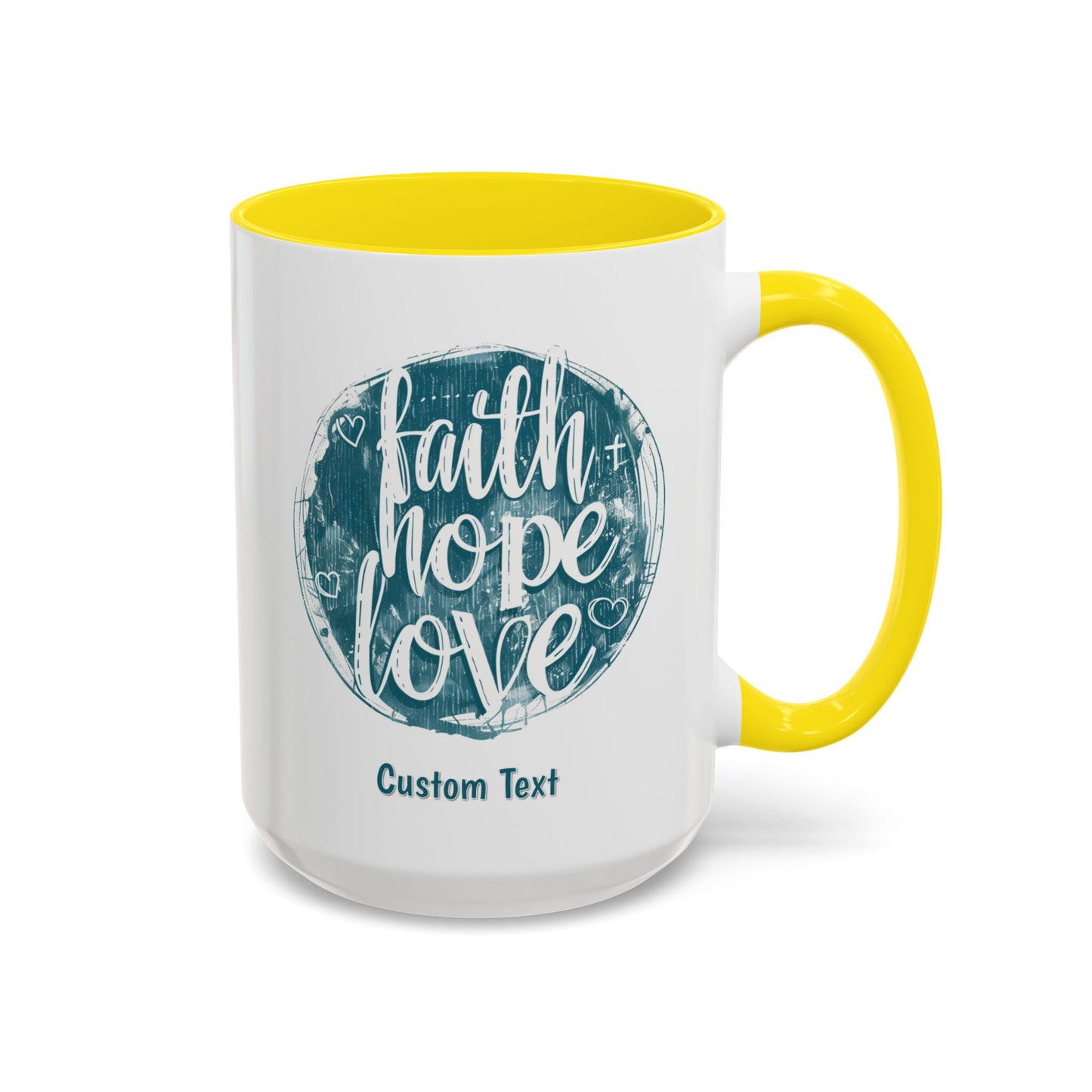 Retro Faith Hope Love Coffee Cup 15 Oz, This is the perfect gift for your Christian friend, wife, daughter or teacher!